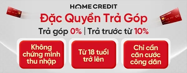 Chọn trả góp 0% qua thẻ tín dụng